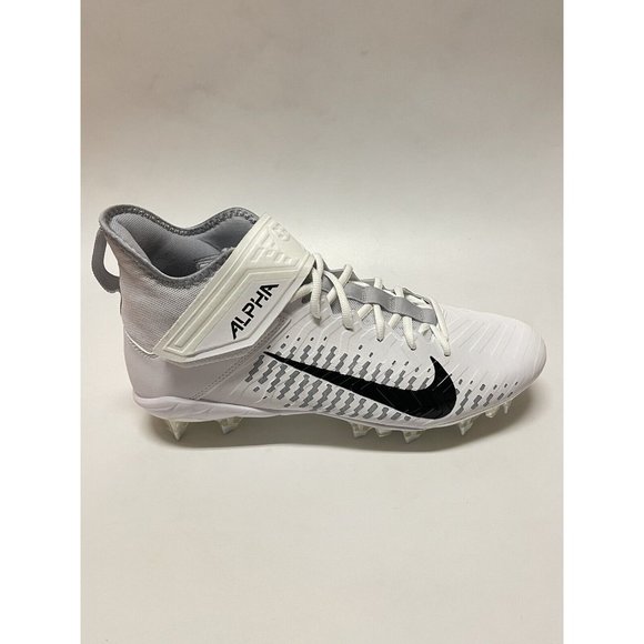 Nike Alpha Menace Pro 2 Football Cleats White Black AQ3209-100 Men’s